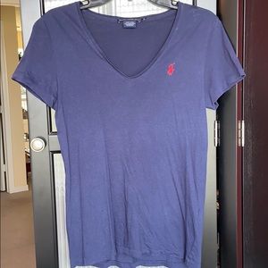 Ralph Lauren navy v neck t shirt
